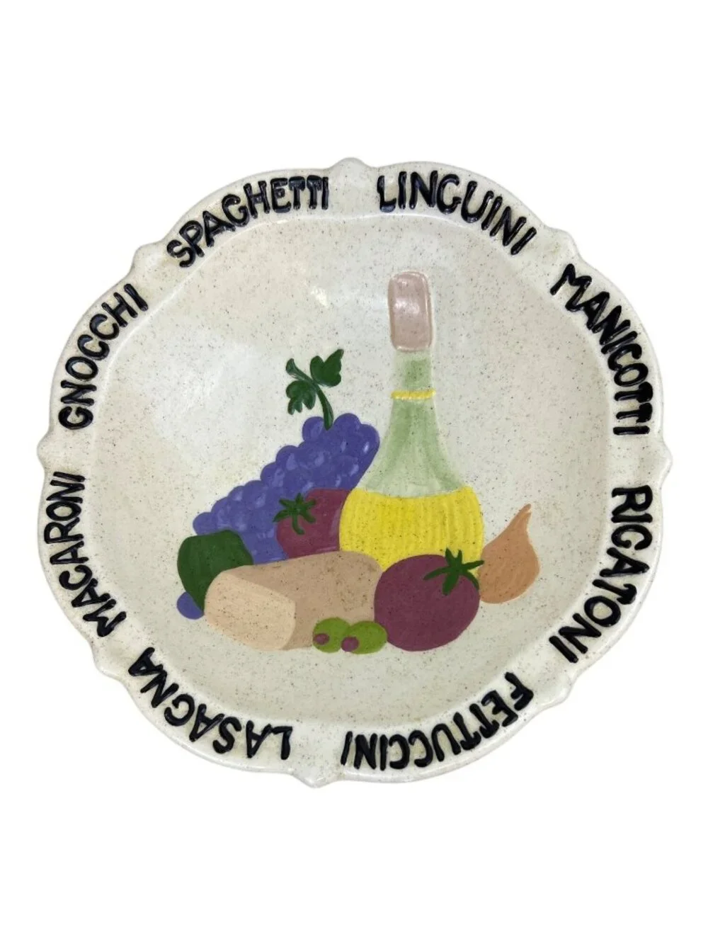 Vtg Italian Pasta Serving Platter 13.5